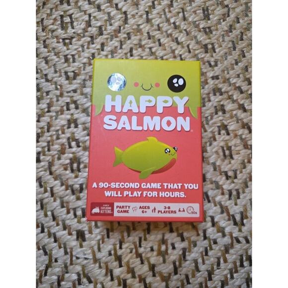 HAPPY SALMON Party Card Game Family Friendly (2021) Used 1 Time NICE - Picture 8 of 9